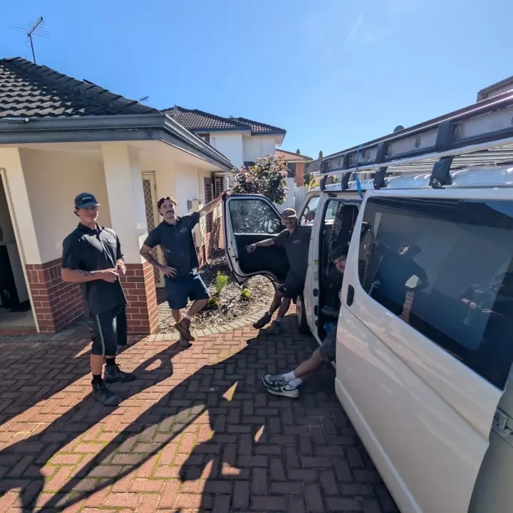Perth Solar Group crew with the work van