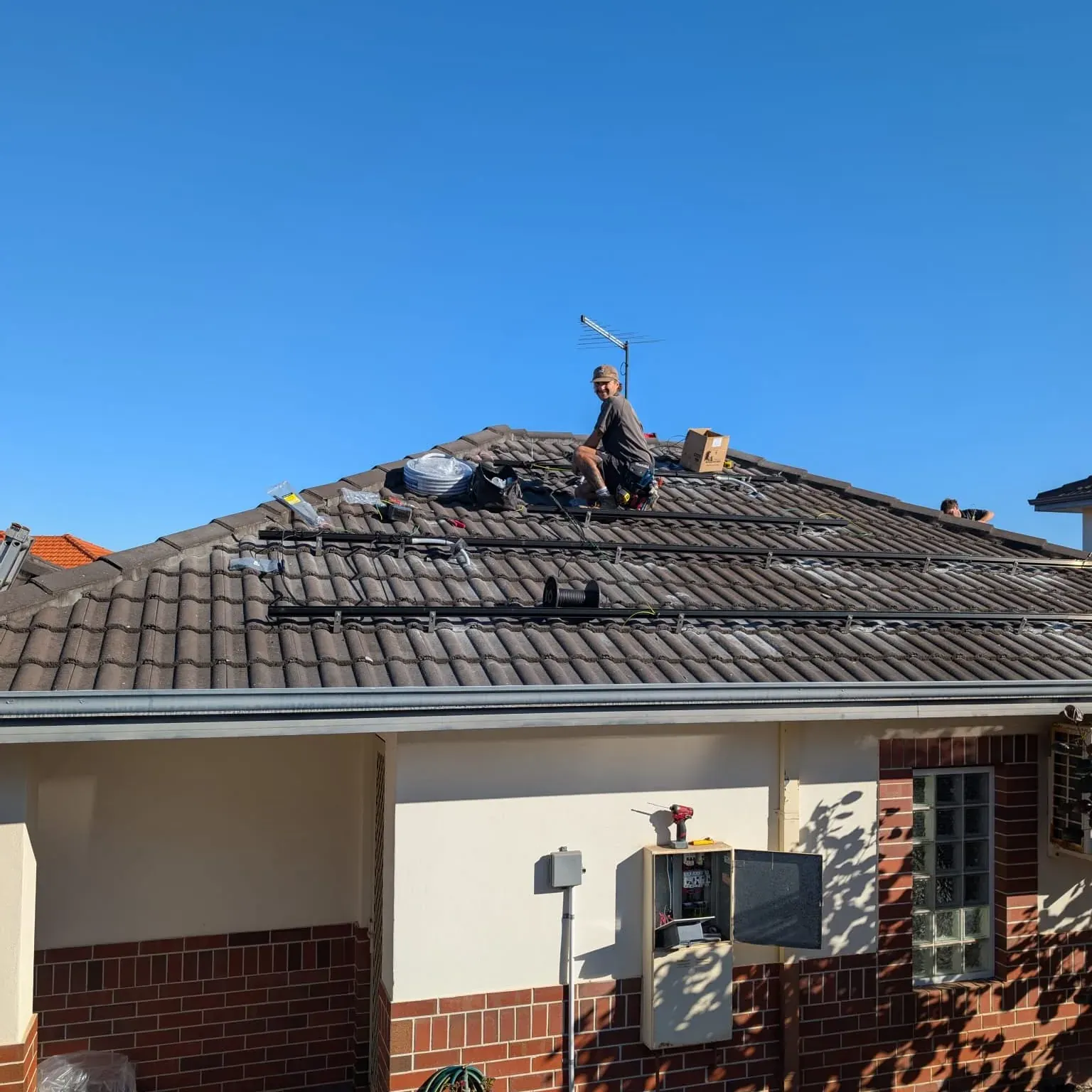 Completed rooftop solar install