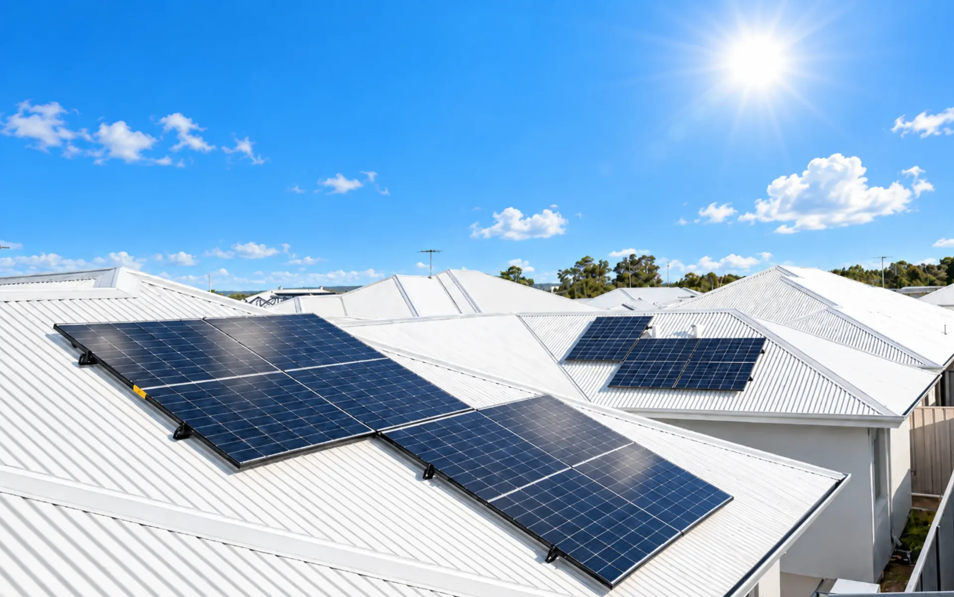 Solar installation on a Perth roof