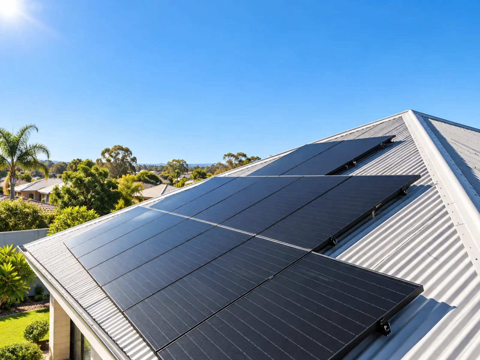 Residential solar array on a Perth home