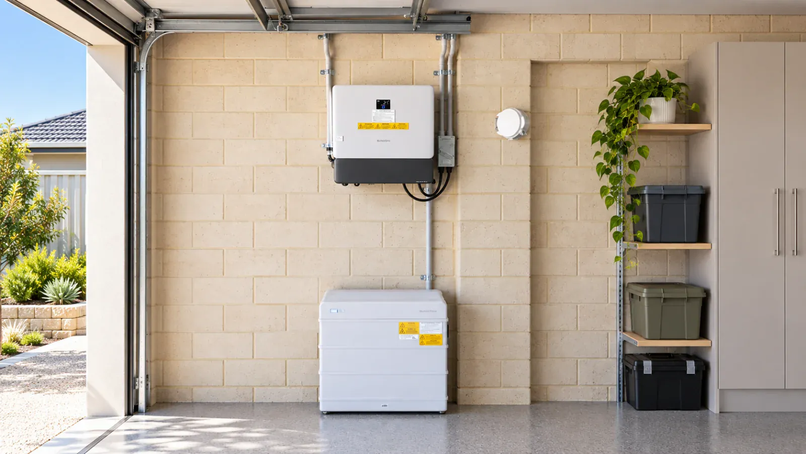Sungrow inverter and battery installation